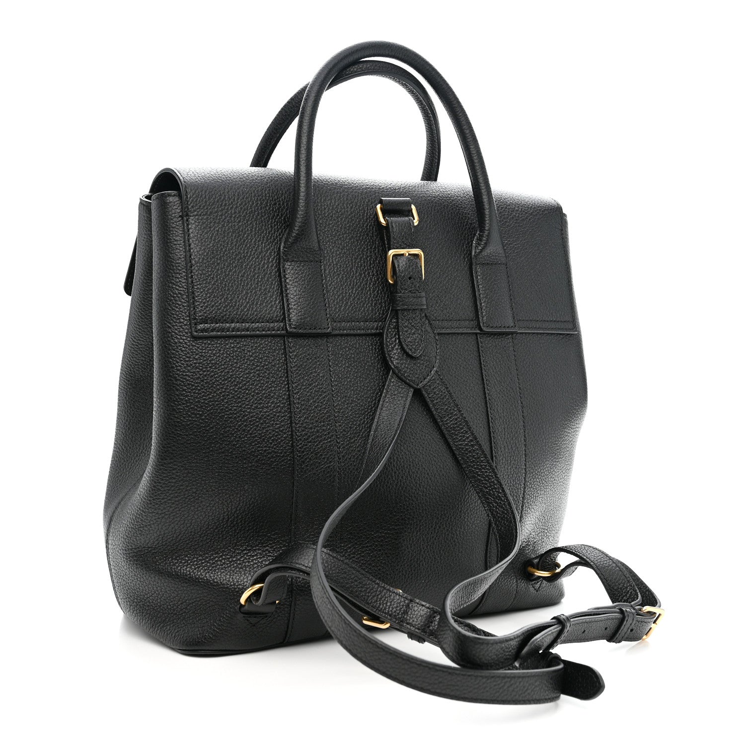 Classic Grain Calfskin Small Bayswater Backpack Black