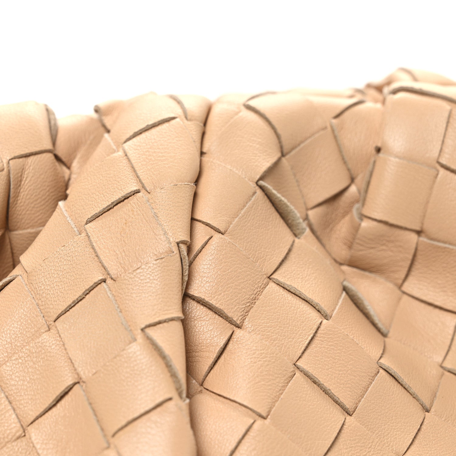 Nappa Maxi Intrecciato The Pouch Oversized Clutch Almond