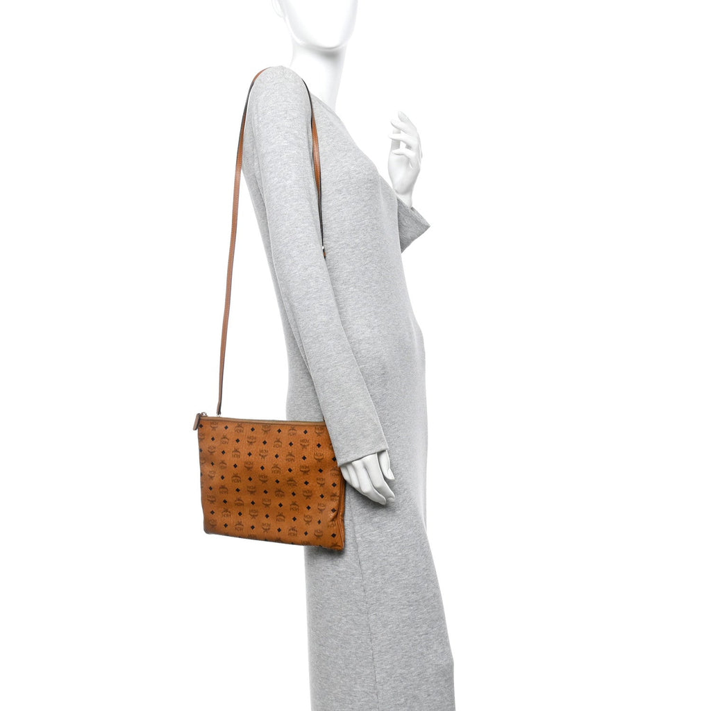 Visetos Medium Crossbody Pouch Cognac