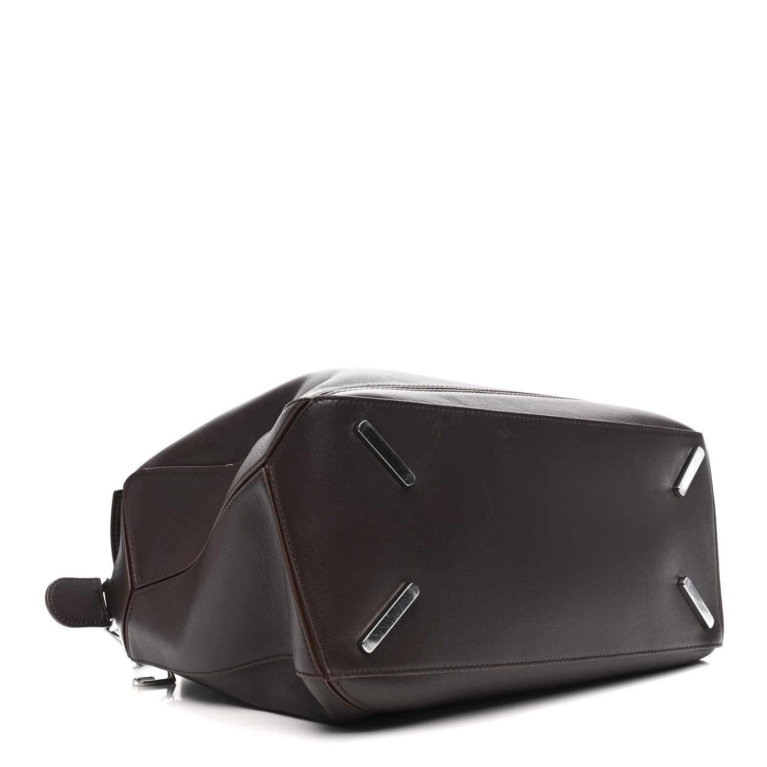Nappa Lambskin Large Featherlight Puzzle Bag Dark Chestnut