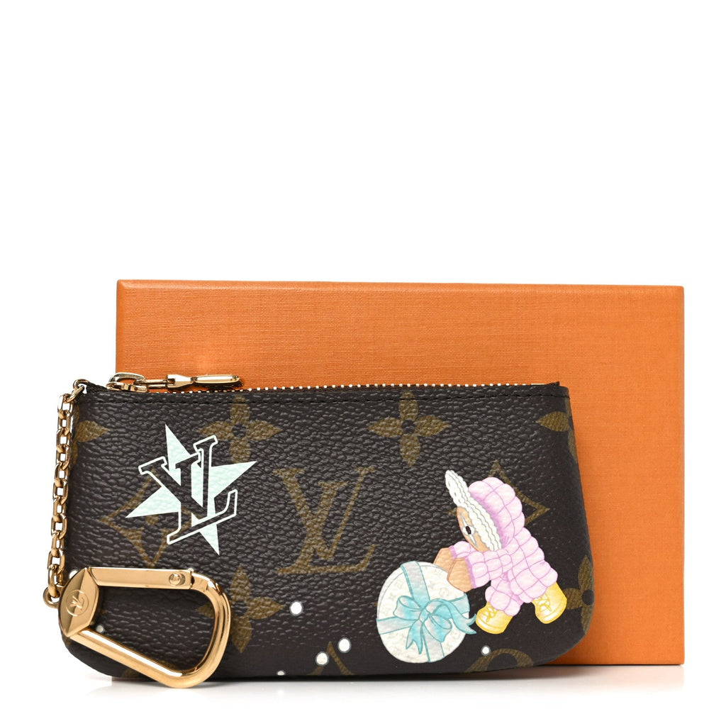 Monogram 2025 Christmas Animation Key Pouch Azur Frost