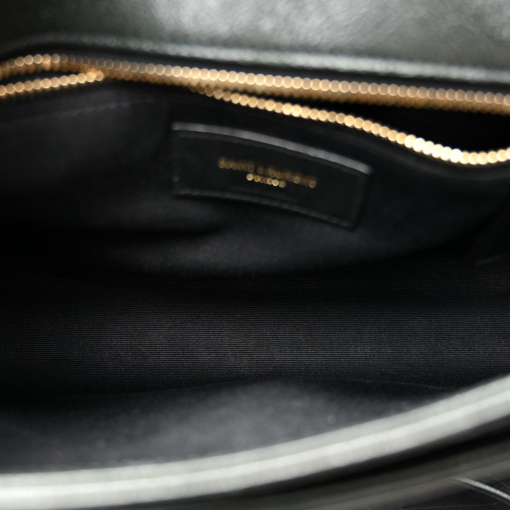 Lambskin Quilted Mini Becky Chain Bag Vert Fonce