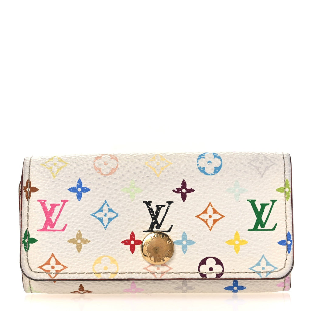 Monogram Multicolor Multicles 4 Key Holder White