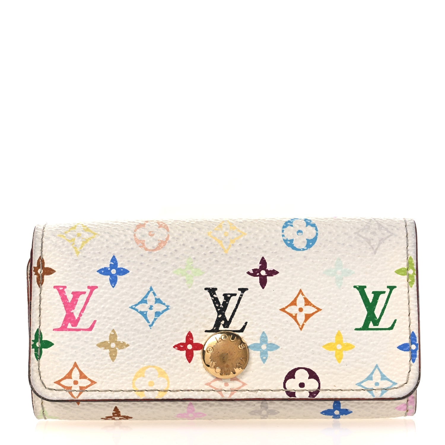 Monogram Multicolor Multicles 4 Key Holder White