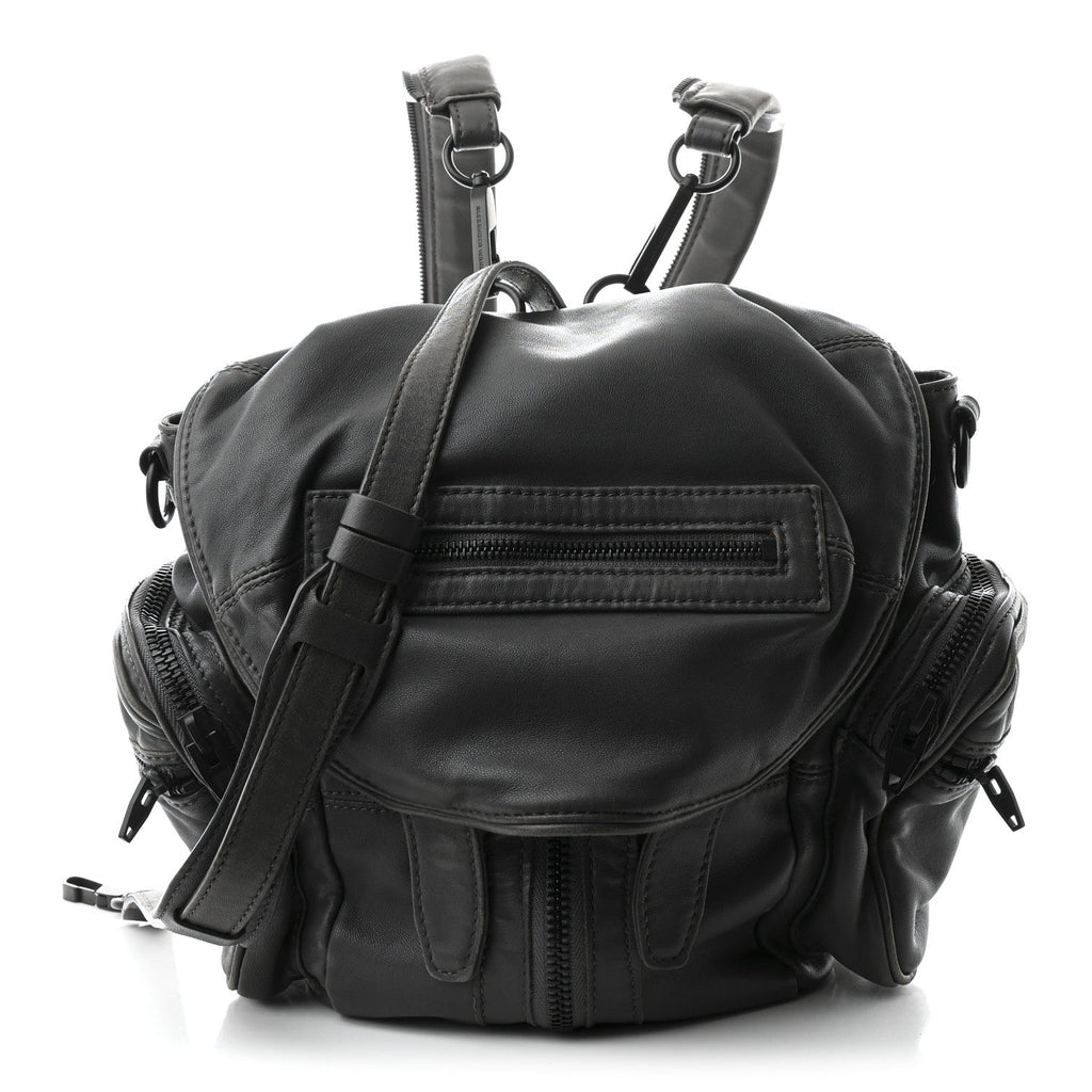 Lambskin Backpack Bag Grey