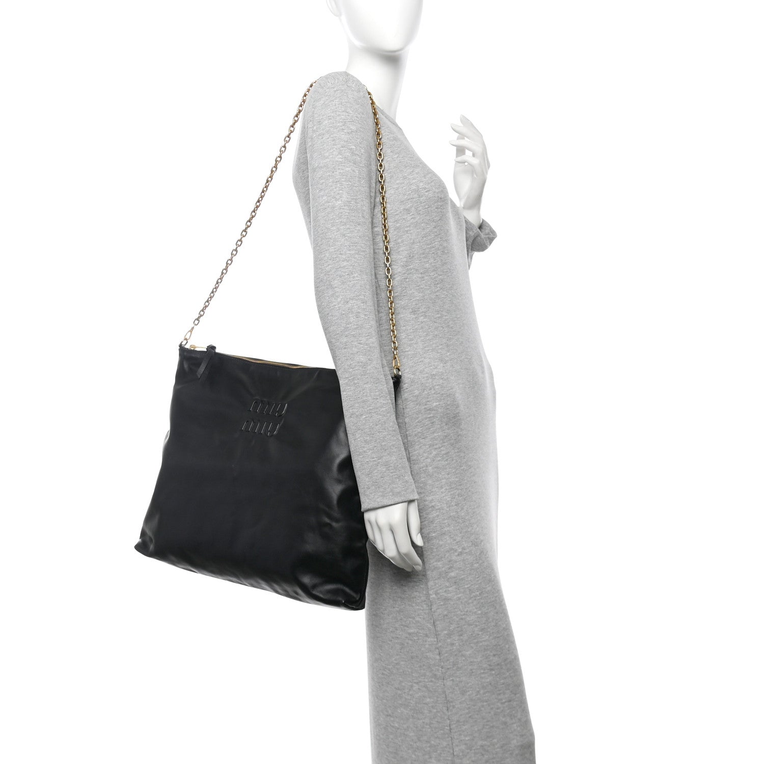 Soft Calf Softy Shoulder Bag Black