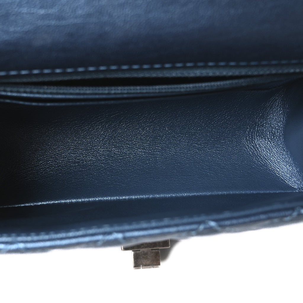 Metallic Sheepskin Quilted 2.55 Reissue Mini Flap Blue