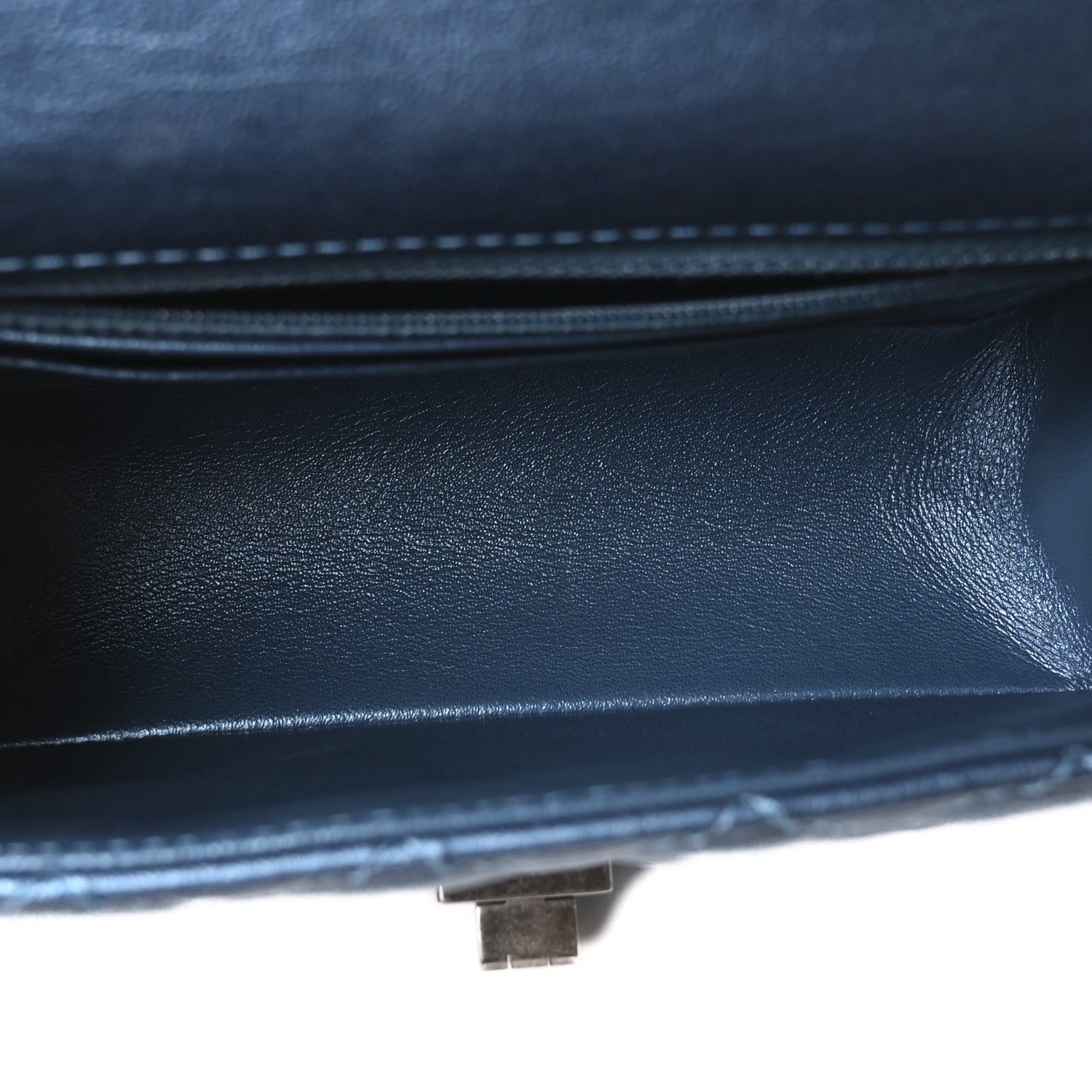 Metallic Sheepskin Quilted 2.55 Reissue Mini Flap Blue