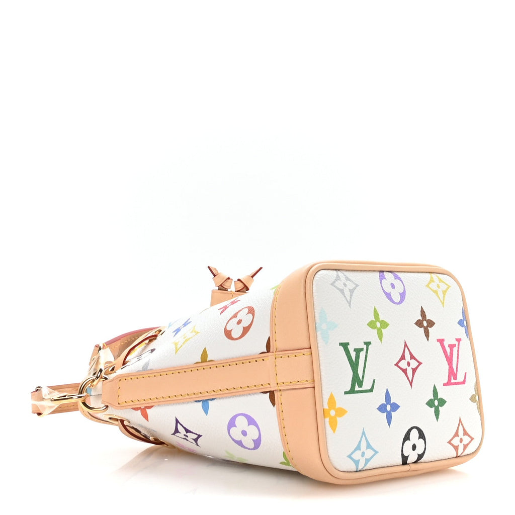LV x TM Monogram Multicolor Nano Noe NV White