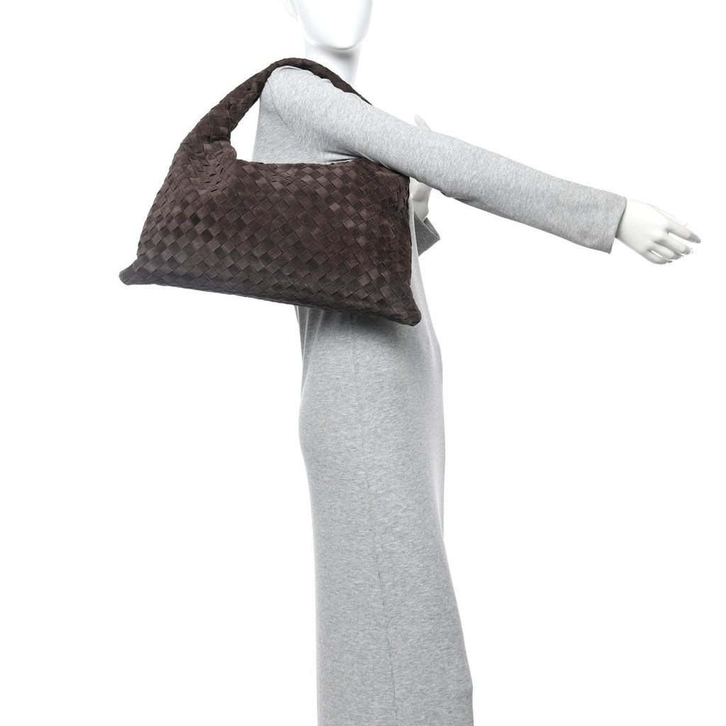 Suede Intrecciato Small Hop Fondant