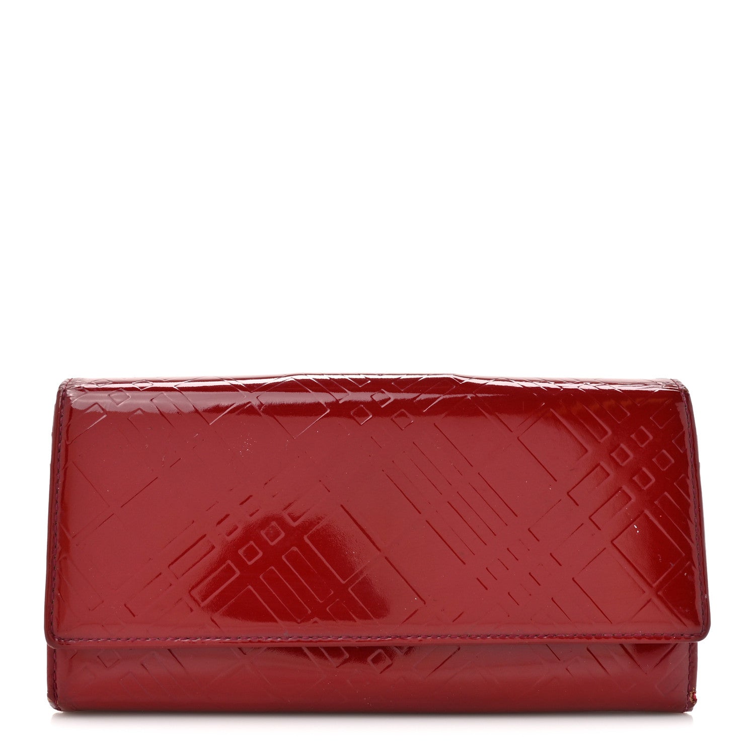 Patent Calfskin Wallet Red