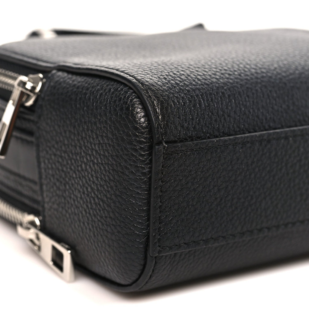 Soft Grained Calfskin Mini Camera Bag Black