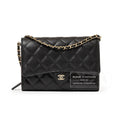 Chanel 24S Classic Clutch On Chain Caviar Black Gold Hardware