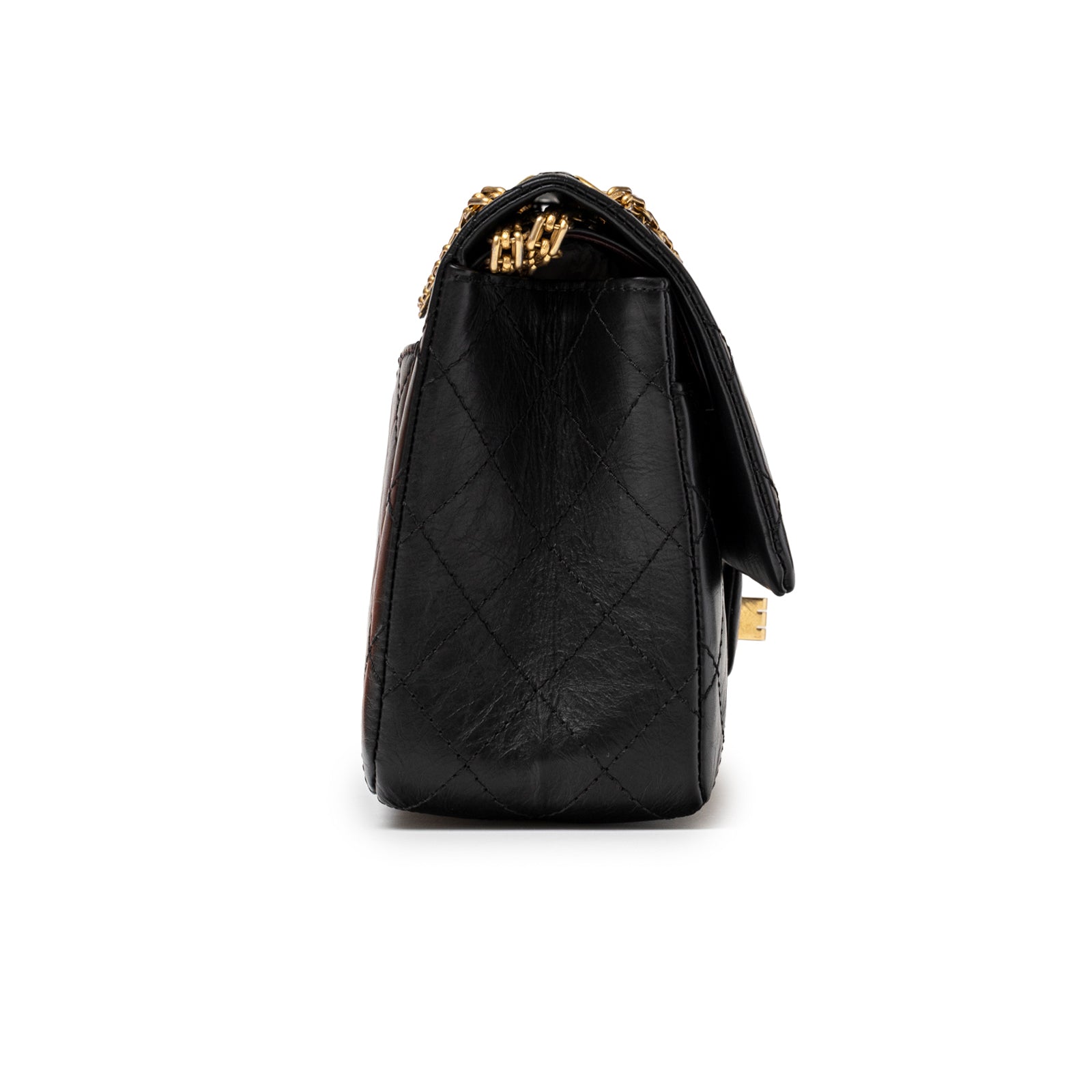 Chanel 2.55 Reissue 226 Flap Black Aged Calfskin Brushed Gold Hardware