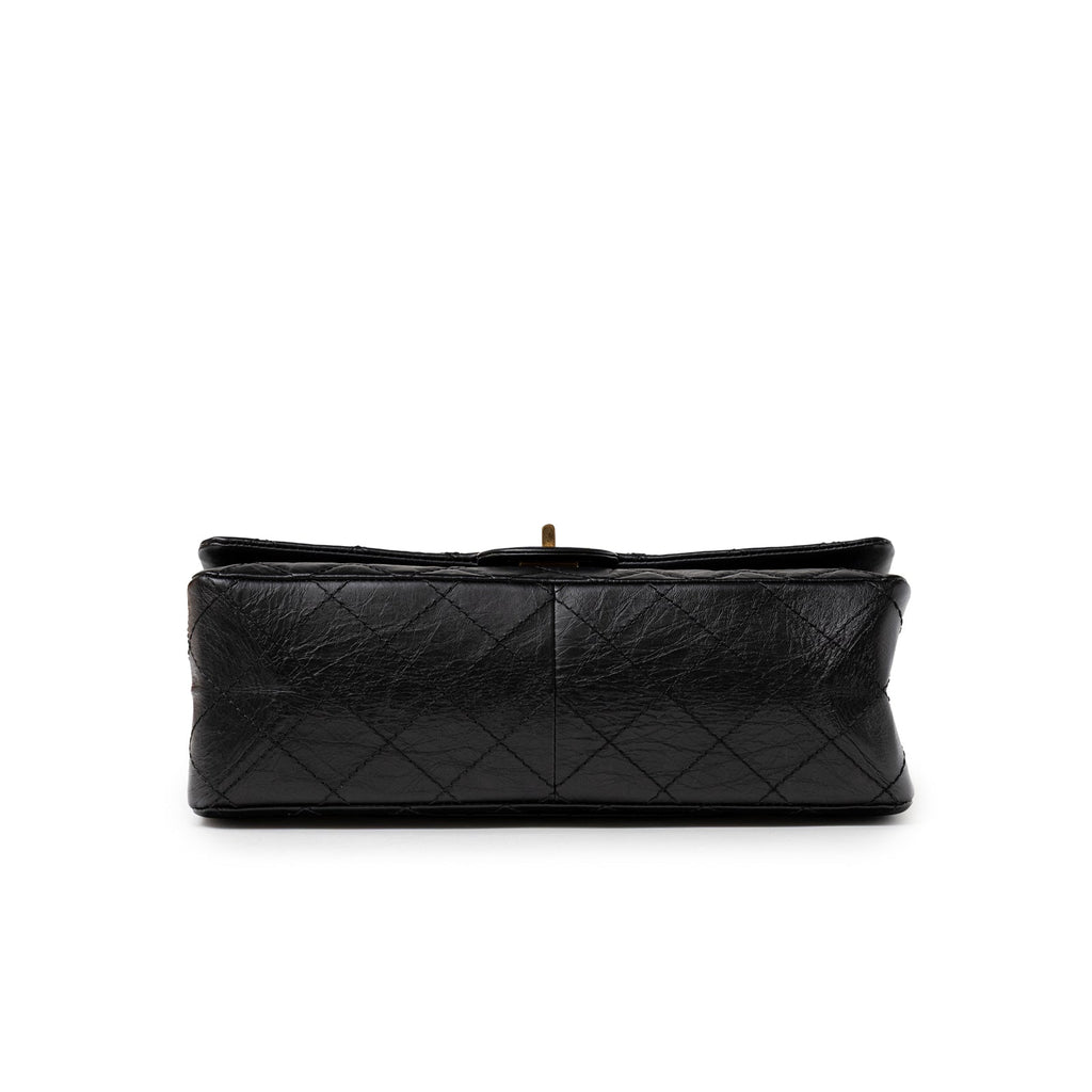 Chanel 2.55 Reissue 226 Flap Black Aged Calfskin Brushed Gold Hardware