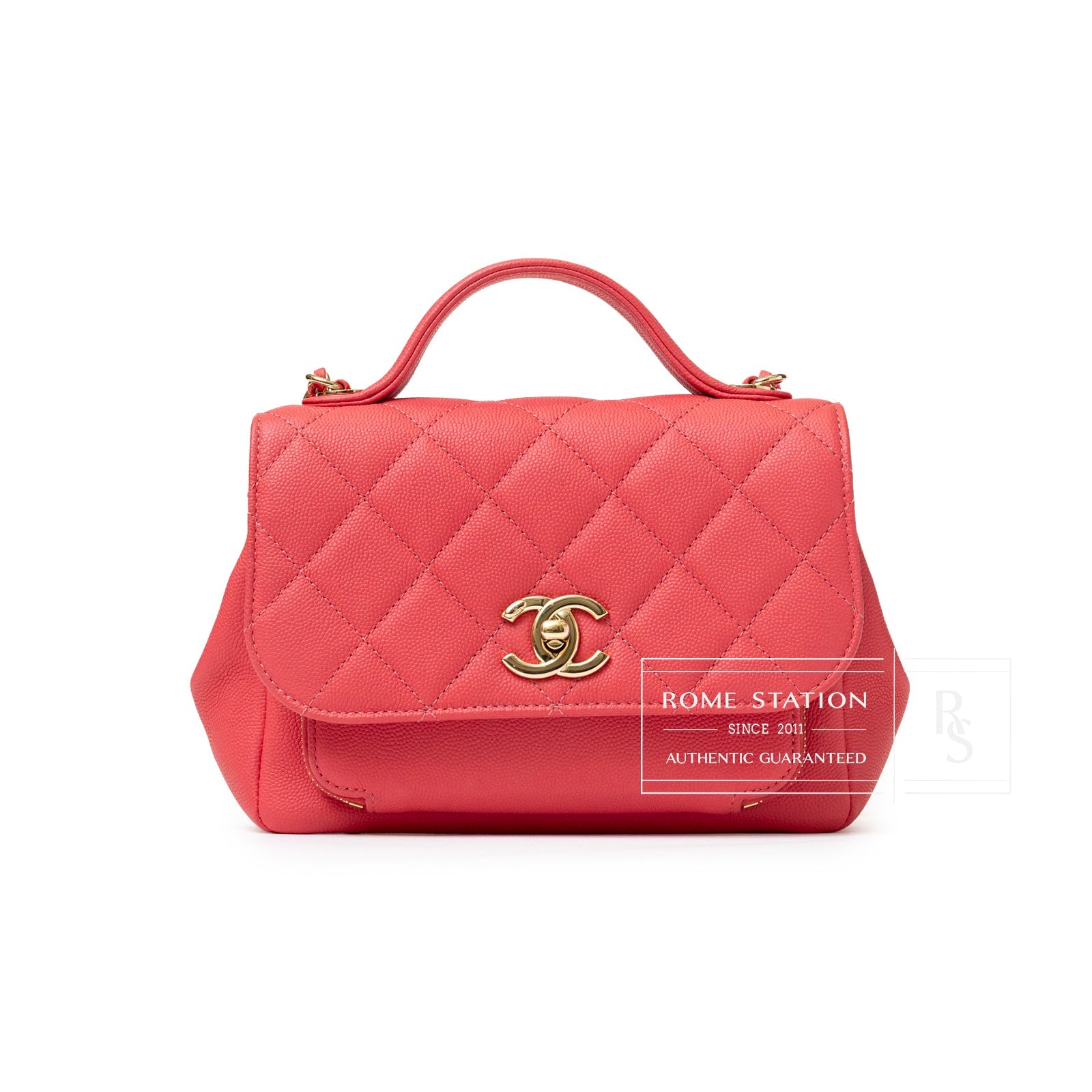 Chanel Business Affinity Small Flap Bag Pink Caviar Light Gold Hardware