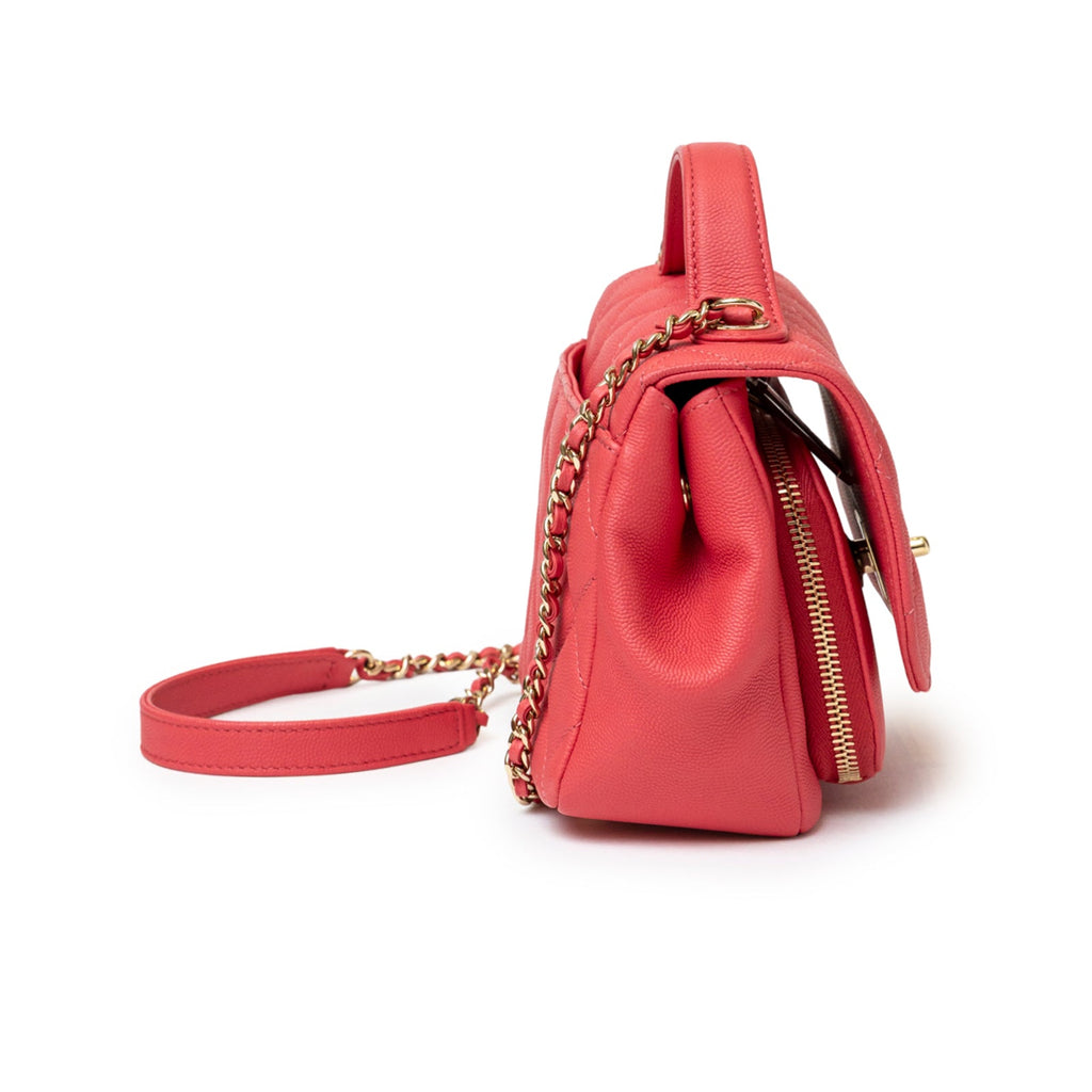 Chanel Business Affinity Small Flap Bag Pink Caviar Light Gold Hardware