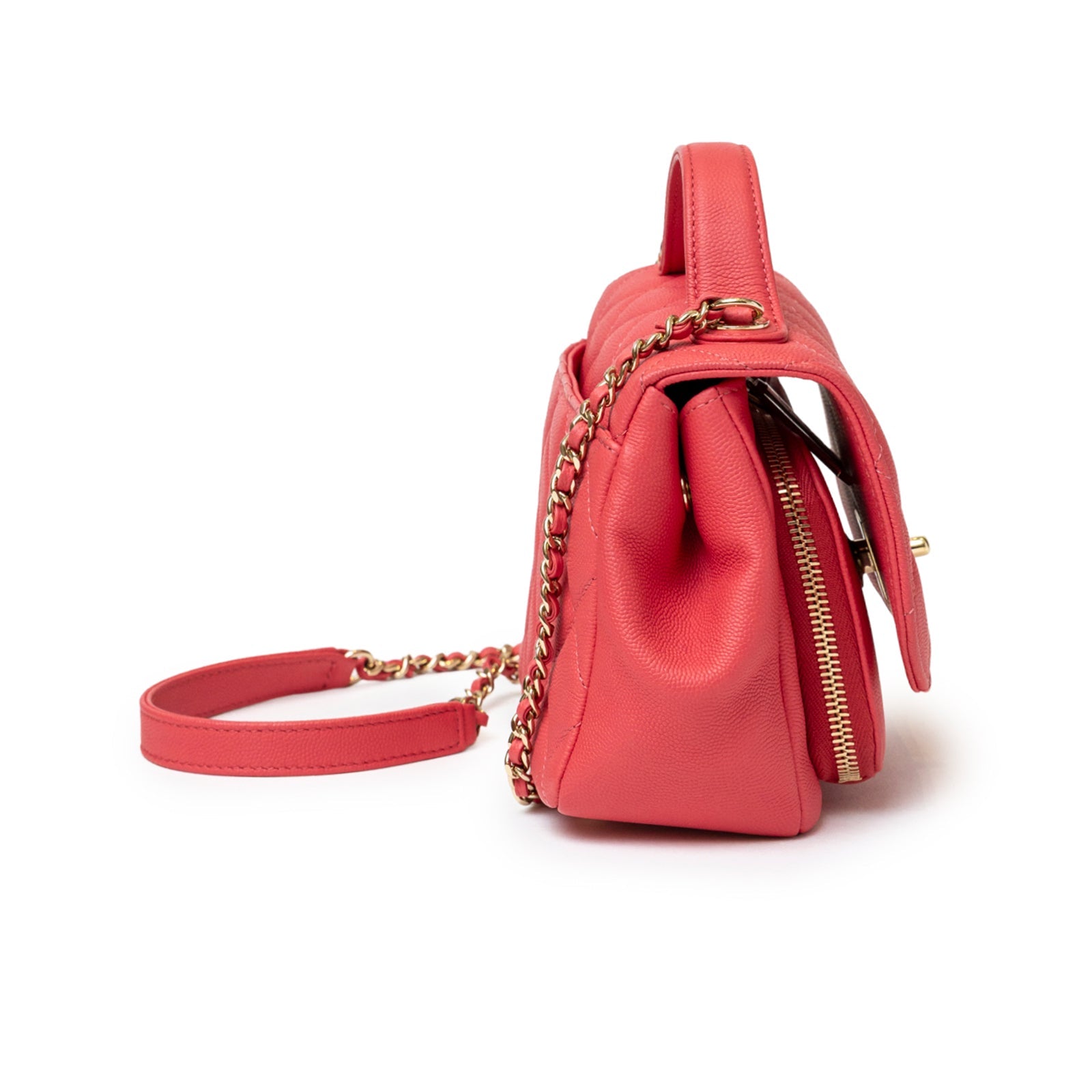 Chanel Business Affinity Small Flap Bag Pink Caviar Light Gold Hardware