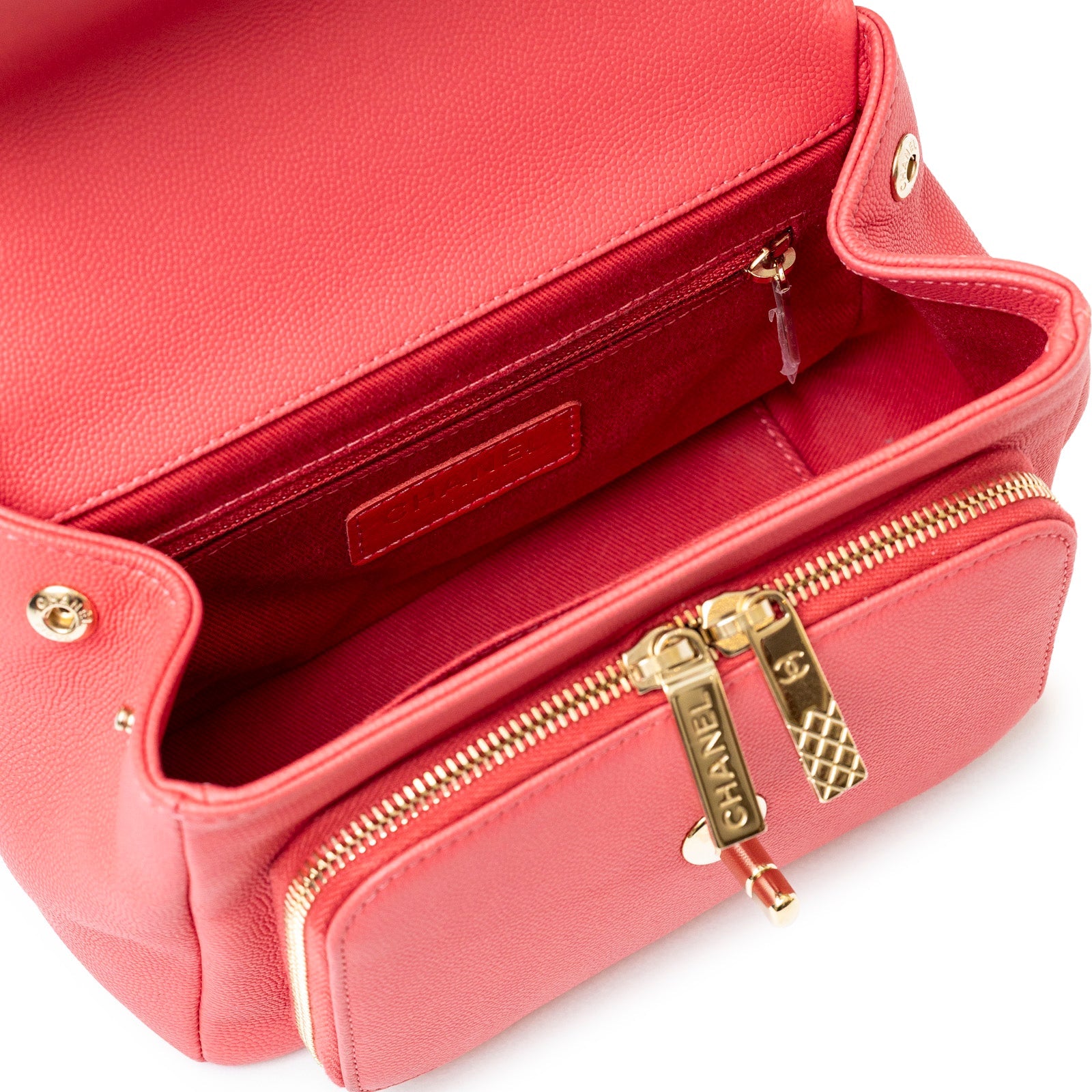 Chanel Business Affinity Small Flap Bag Pink Caviar Light Gold Hardware