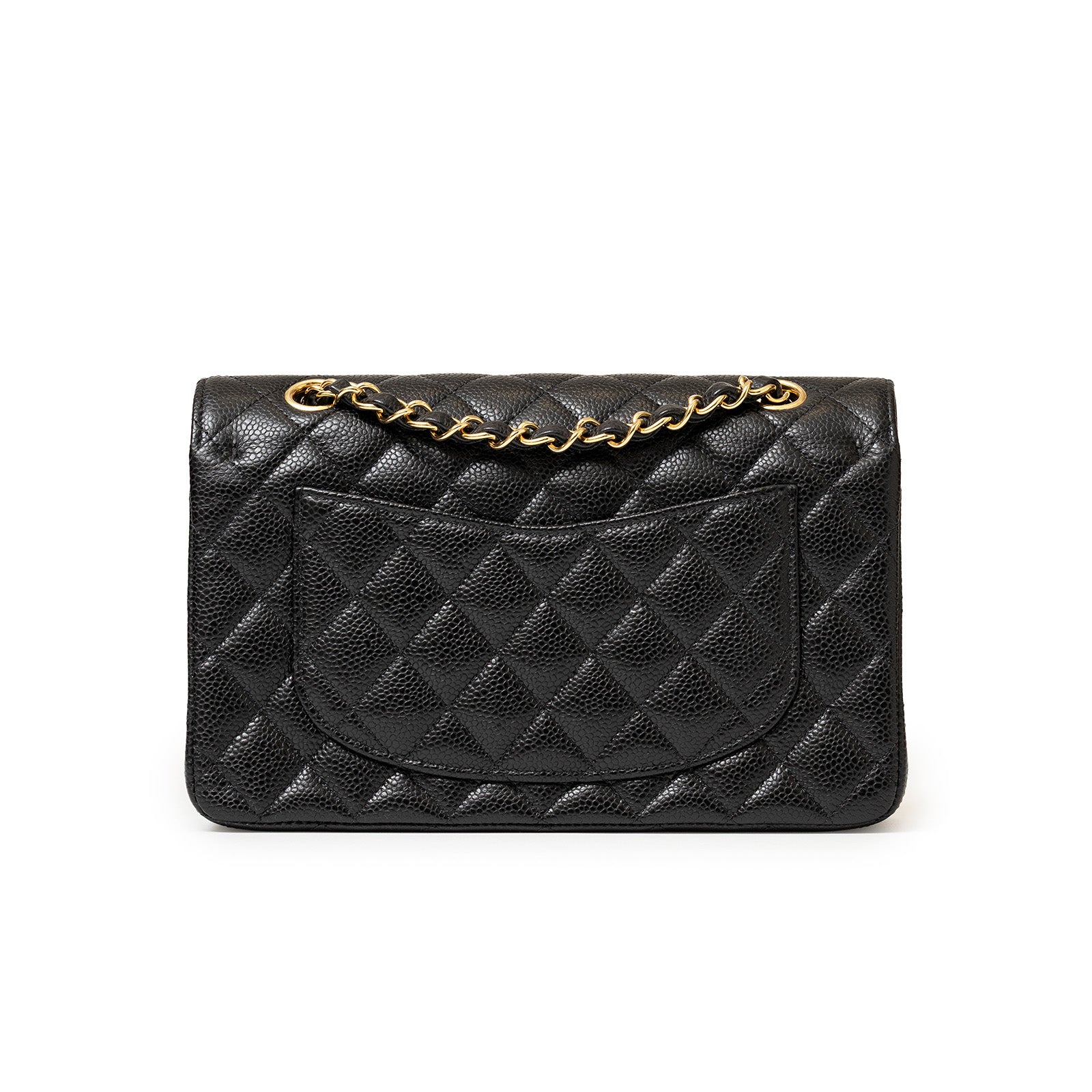 Chanel Classic Flap Bag Small Black Caviar Gold Hardware