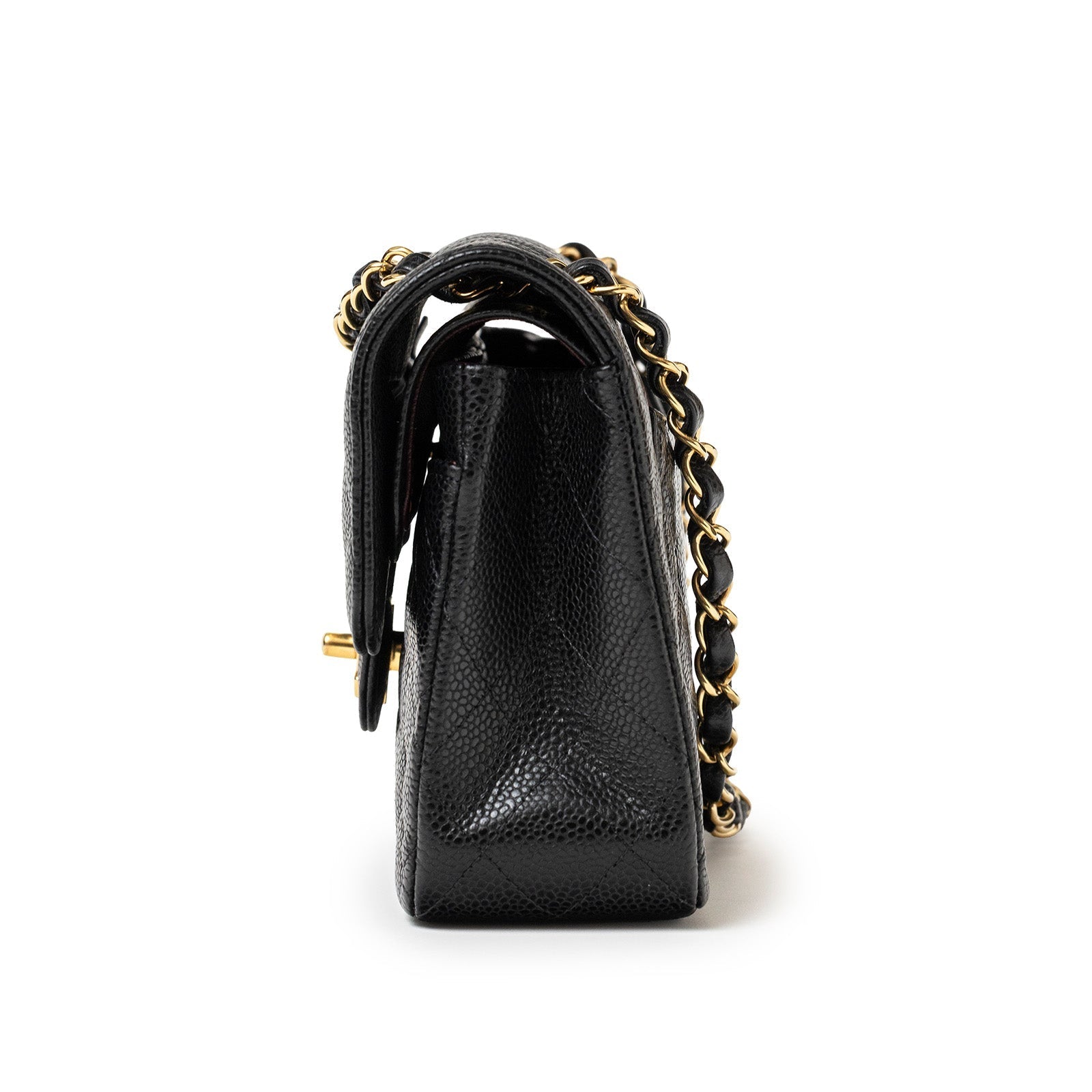 Chanel Classic Flap Bag Small Black Caviar Gold Hardware