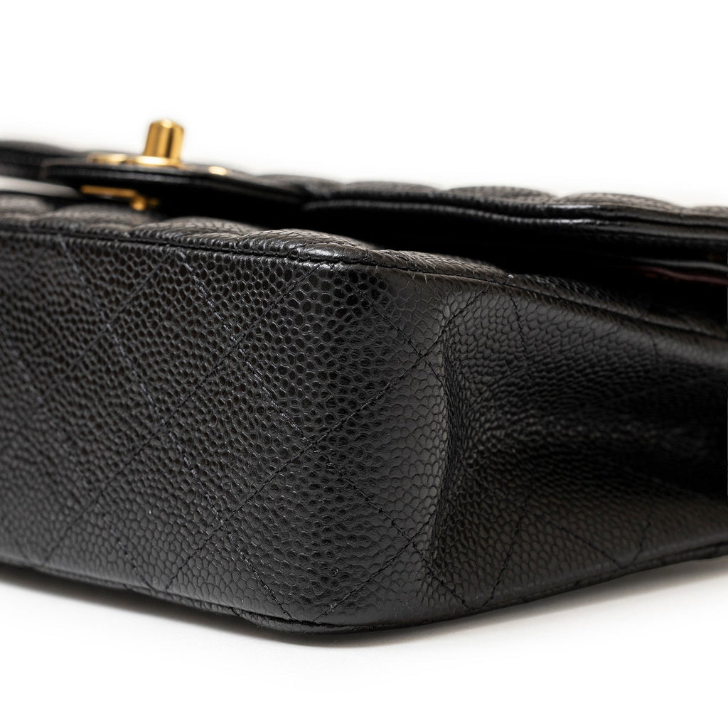 Chanel Classic Flap Bag Small Black Caviar Gold Hardware