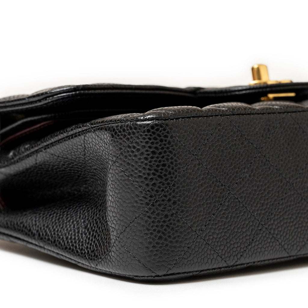 Chanel Classic Flap Bag Small Black Caviar Gold Hardware