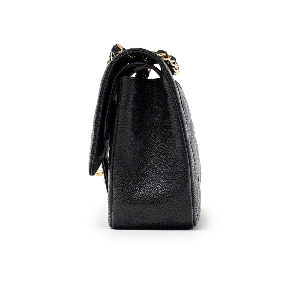 Chanel Classic Flap Jumbo Caviar Black Gold Hardware