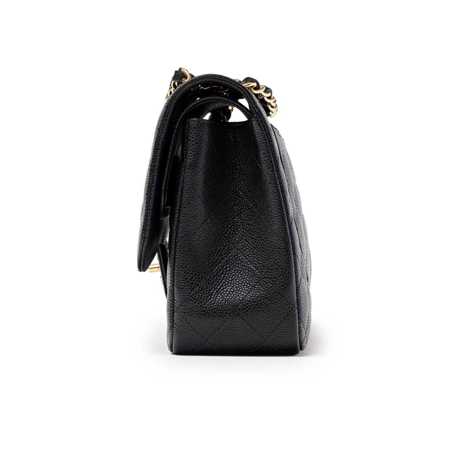 Chanel Classic Flap Jumbo Caviar Black Gold Hardware