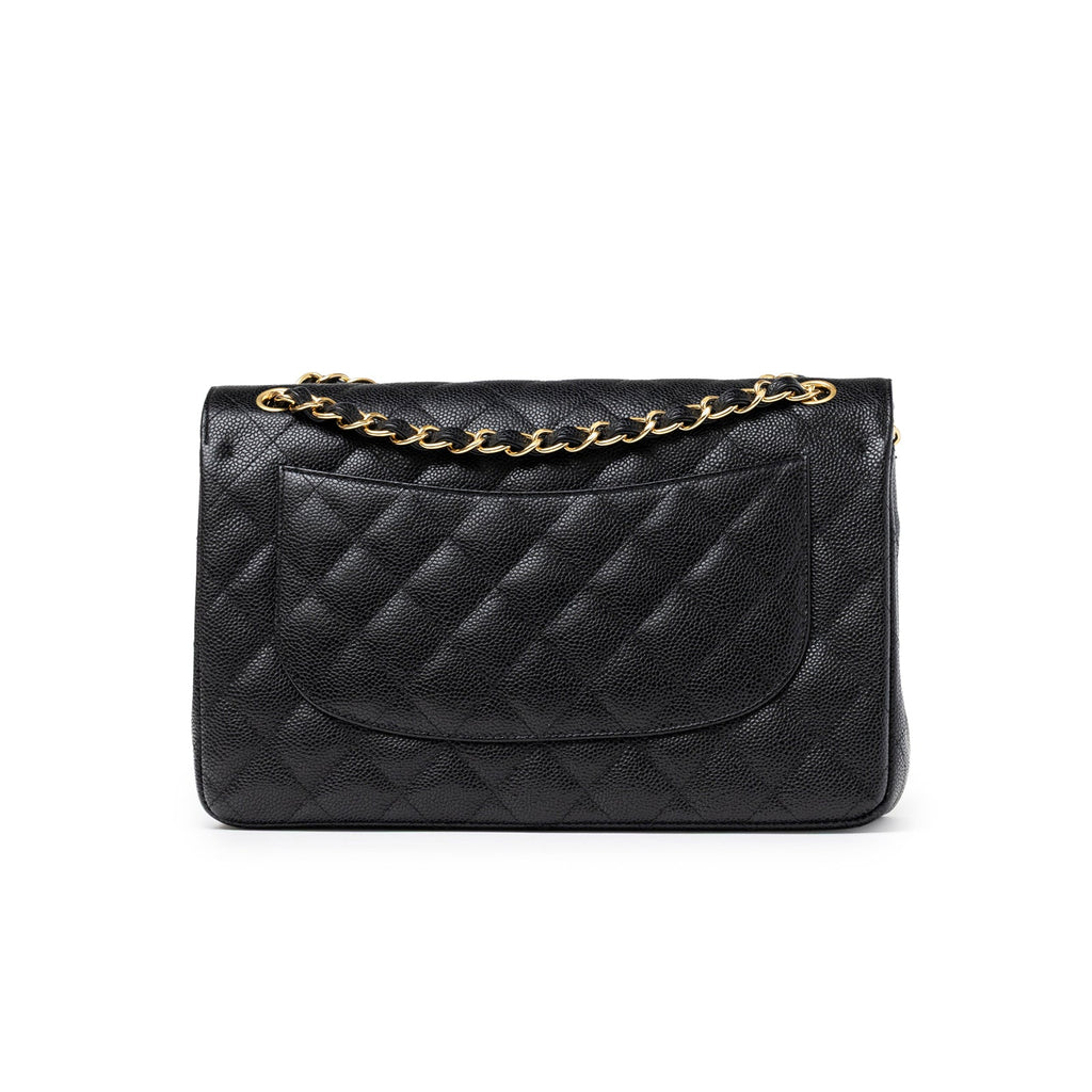 Chanel Classic Flap Jumbo Caviar Black Gold Hardware