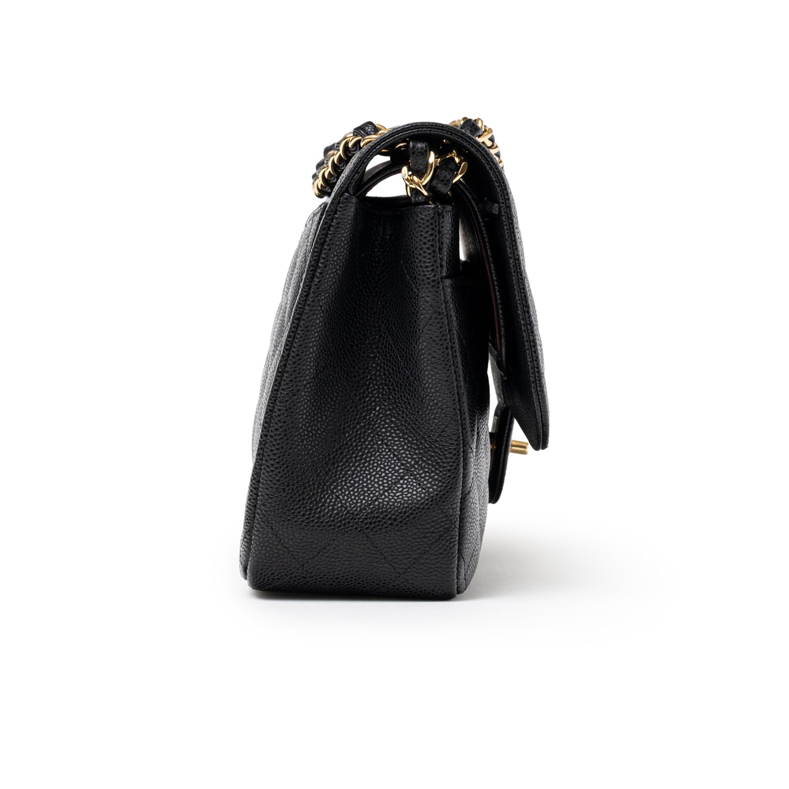 Chanel Classic Flap Jumbo Caviar Black Gold Hardware