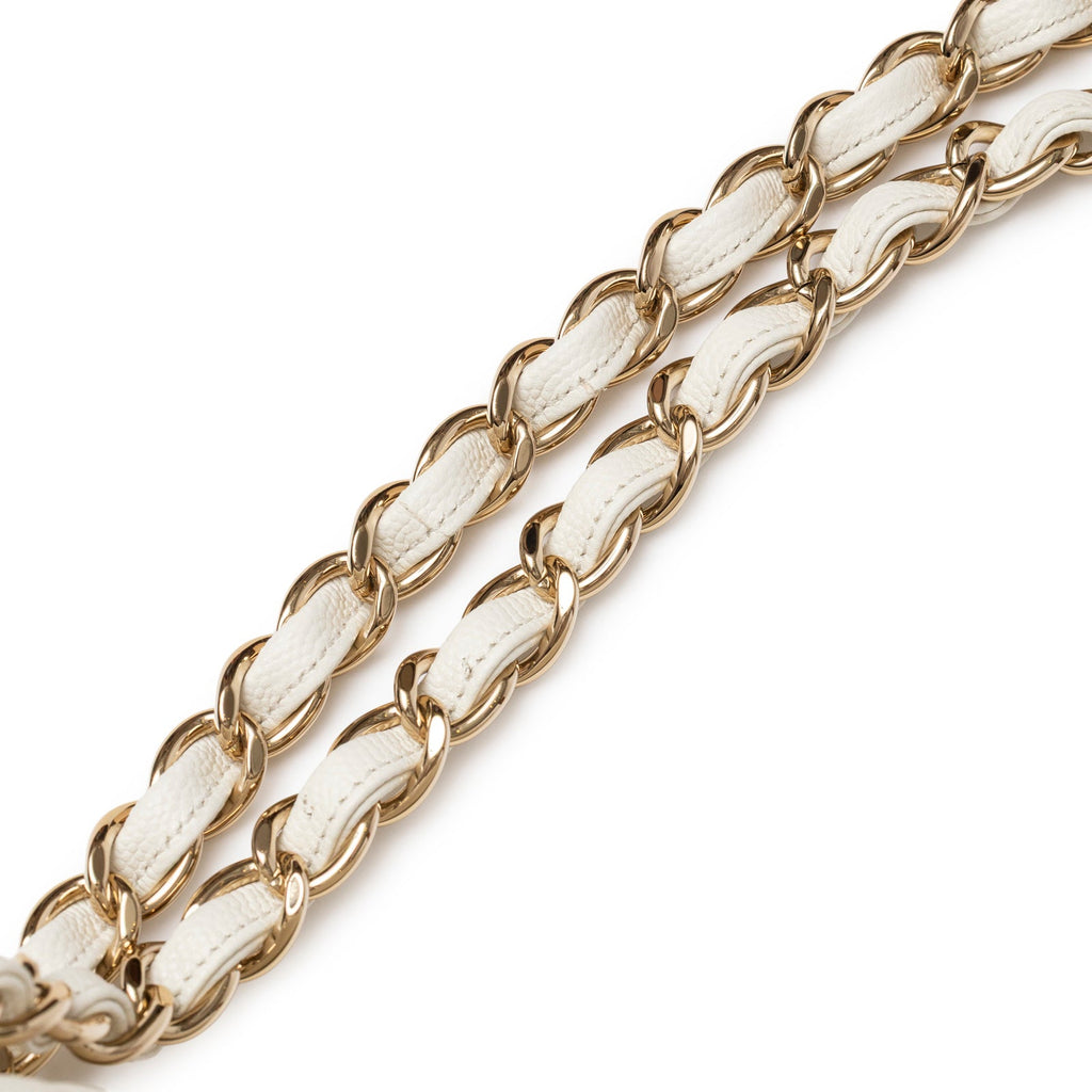 Chanel Classic Flap Maxi Caviar White Gold Hardware