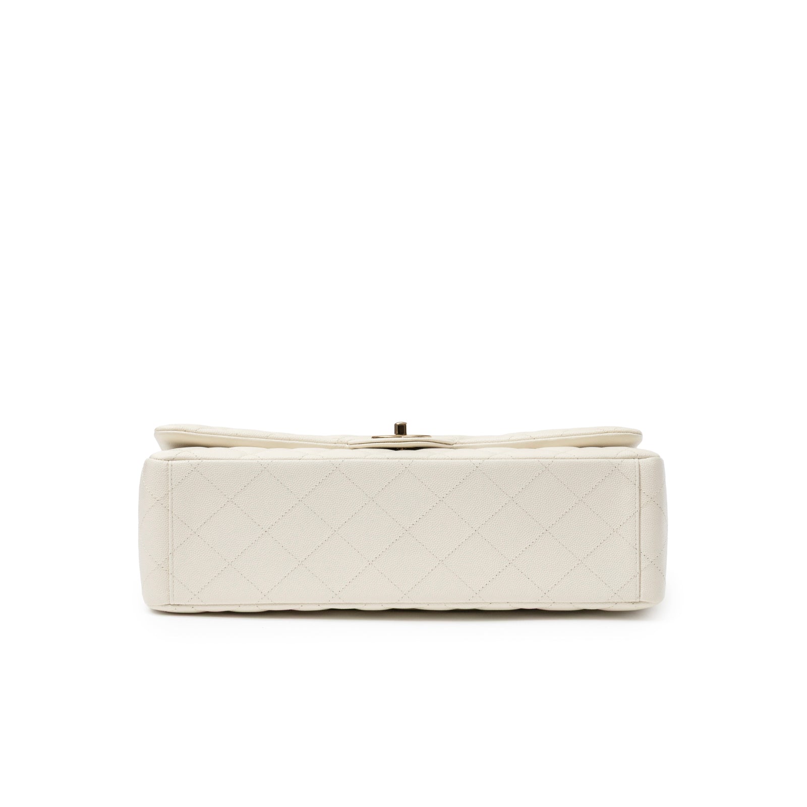 Chanel Classic Flap Maxi Caviar White Gold Hardware