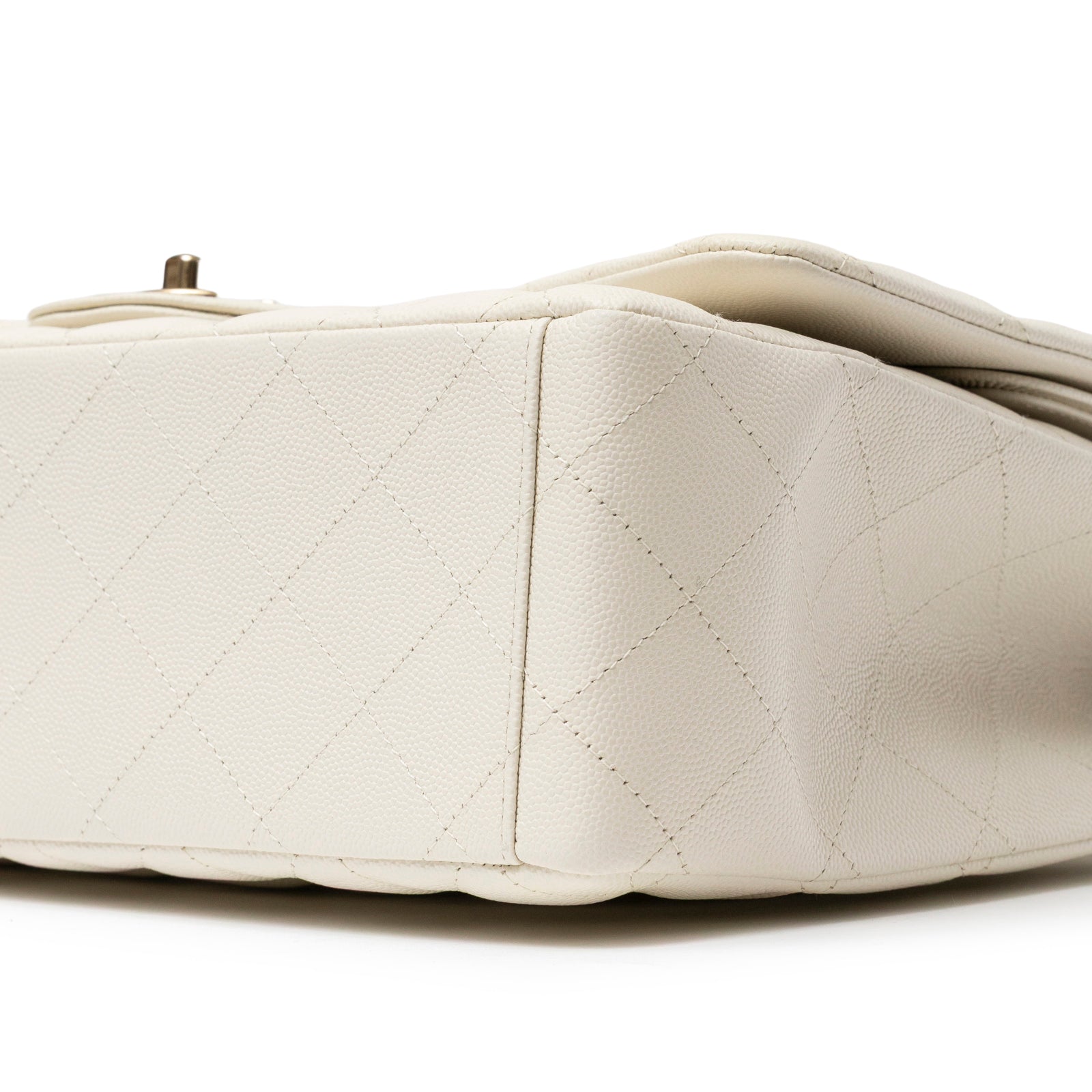Chanel Classic Flap Maxi Caviar White Gold Hardware