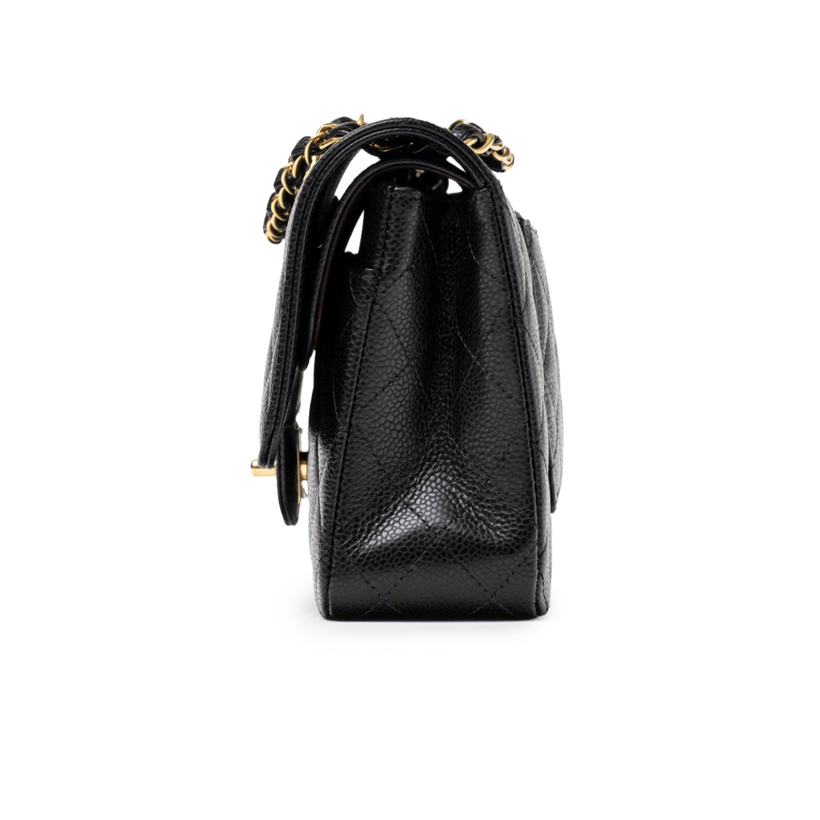 Chanel Classic Flap Medium Caviar Black Gold Hardware