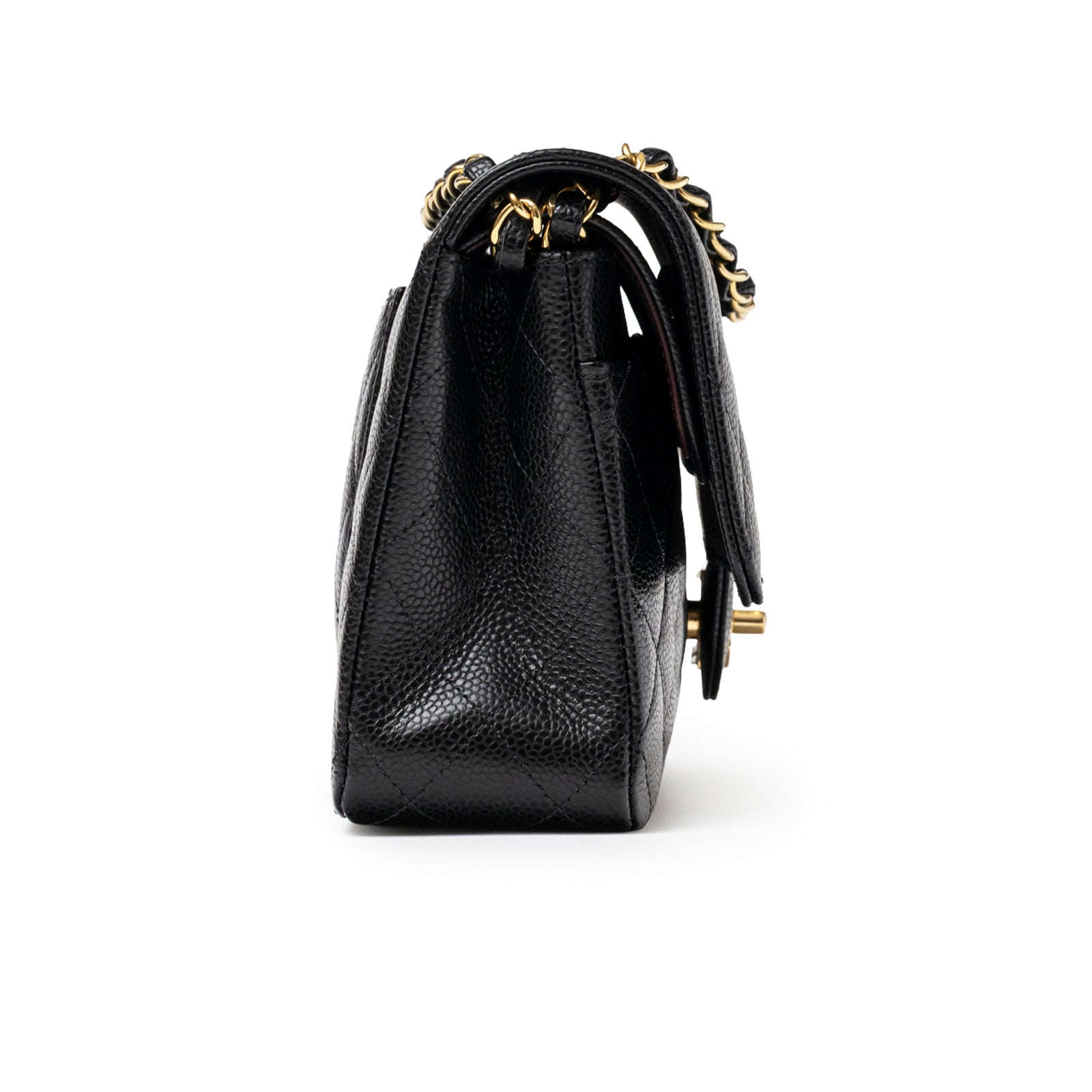 Chanel Classic Flap Medium Caviar Black Gold Hardware
