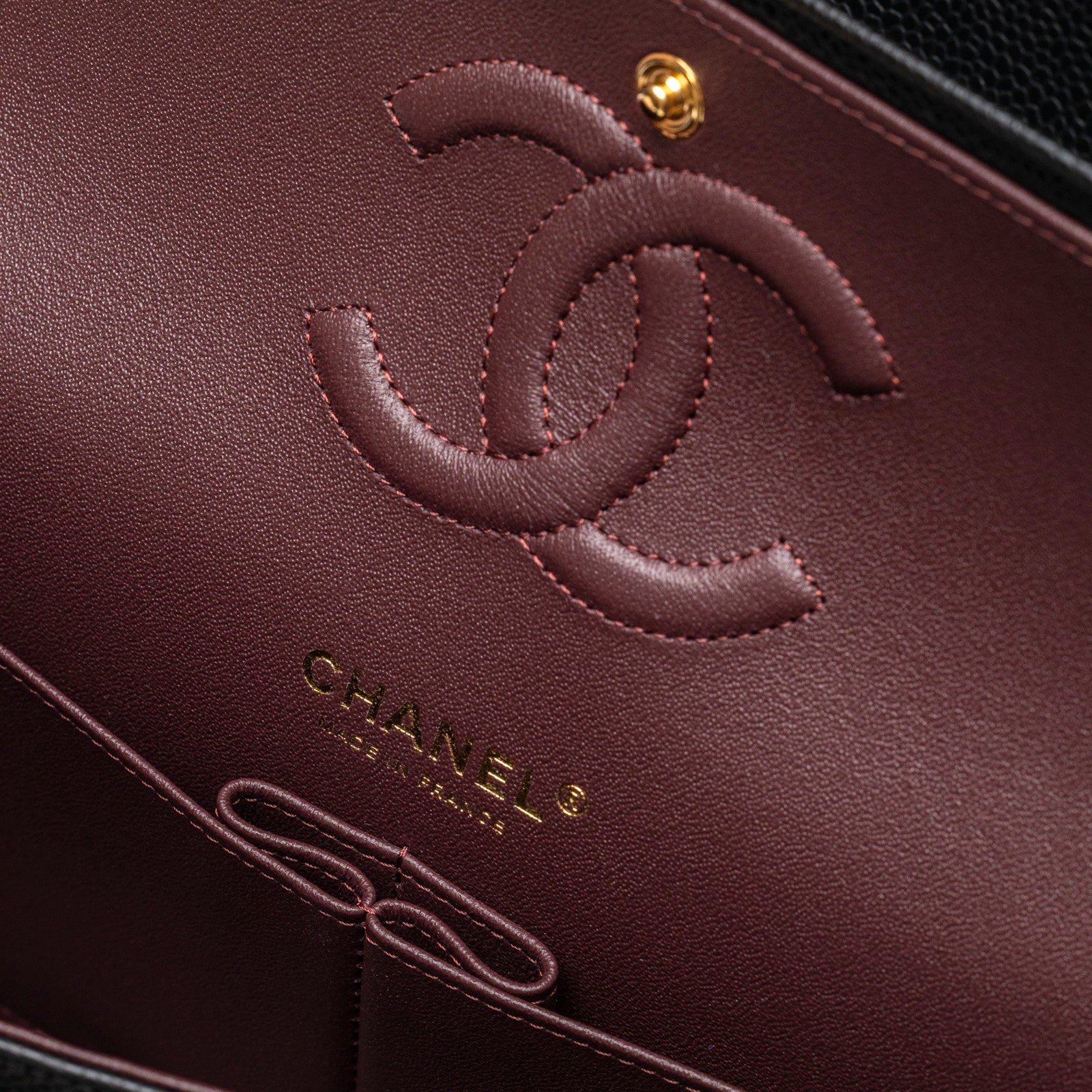 Chanel Classic Flap Medium Caviar Black Gold Hardware