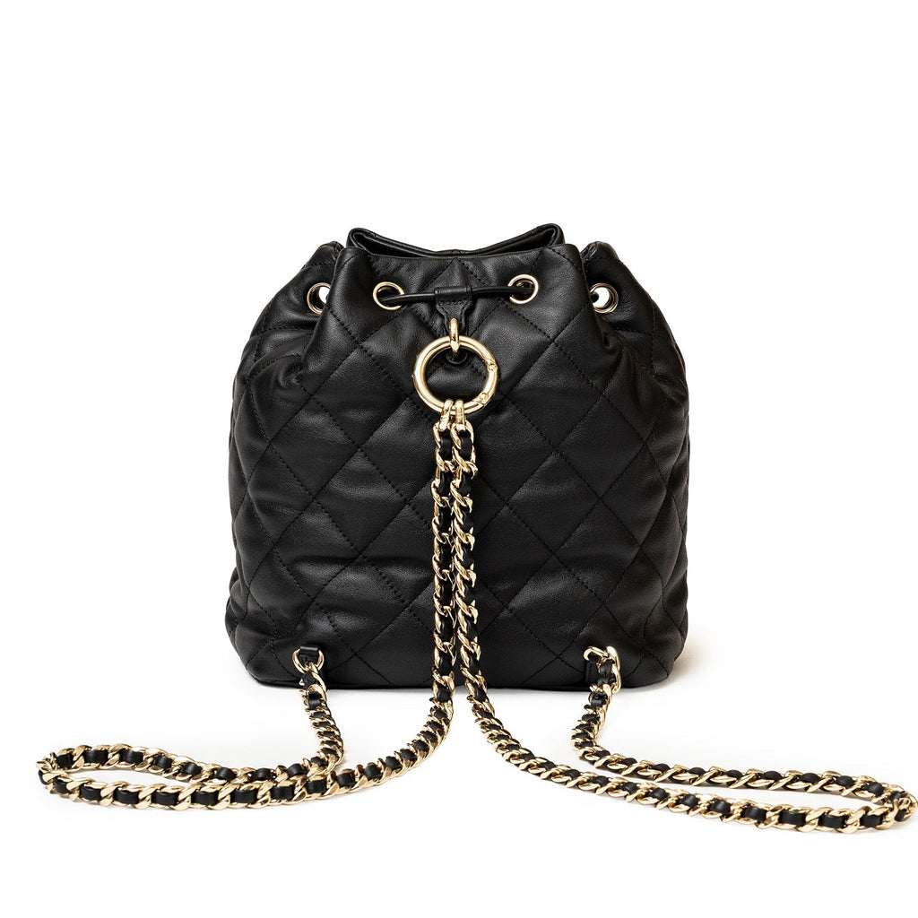 Chanel Coco Mellow Backpack Calf Black Permabrass Hardware 23B