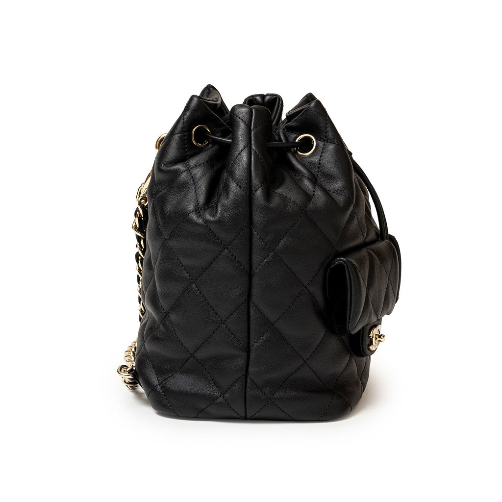 Chanel Coco Mellow Backpack Calf Black Permabrass Hardware 23B