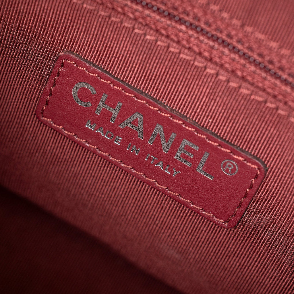 Chanel Gabrielle Hobo Bag Burgurdy Palladium and Gold Hardware