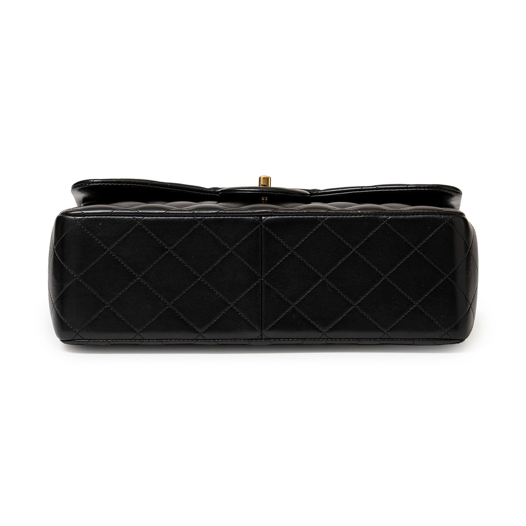Chanel Jumbo Classic Double Flap Bag Black Lambskin Gold Hardware