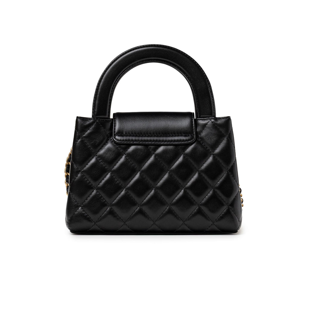 Chanel Kelly Shopper Small Black Shiny Aged Calfskin Brushed Gold Hardware