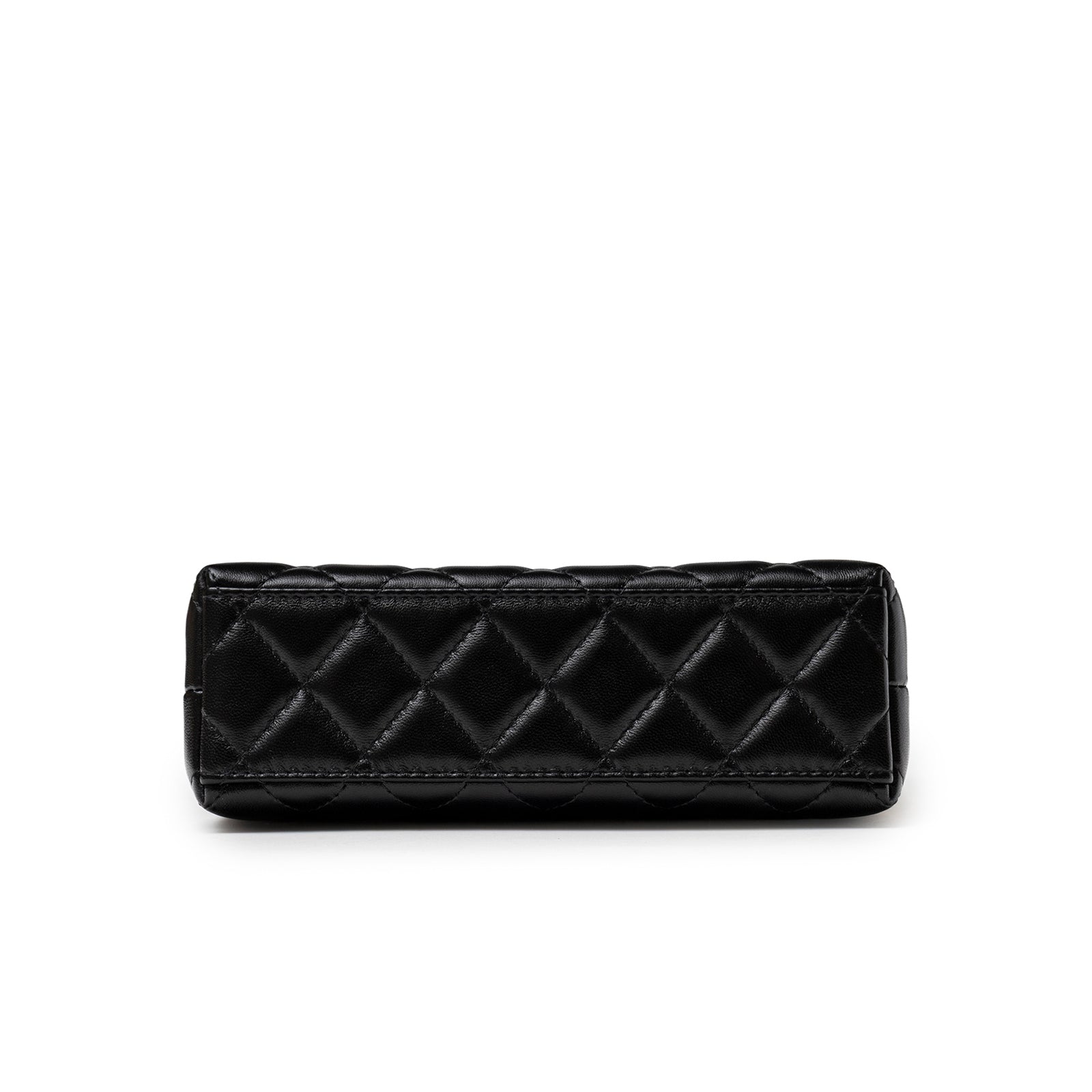 Chanel Kelly Shopper Small Black Shiny Aged Calfskin Brushed Gold Hardware
