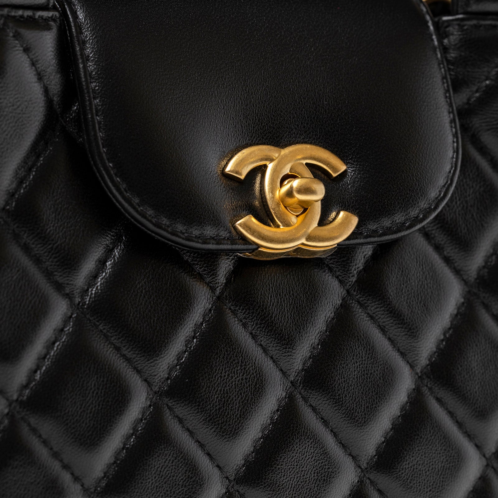 Chanel Kelly Shopper Small Black Shiny Aged Calfskin Brushed Gold Hardware