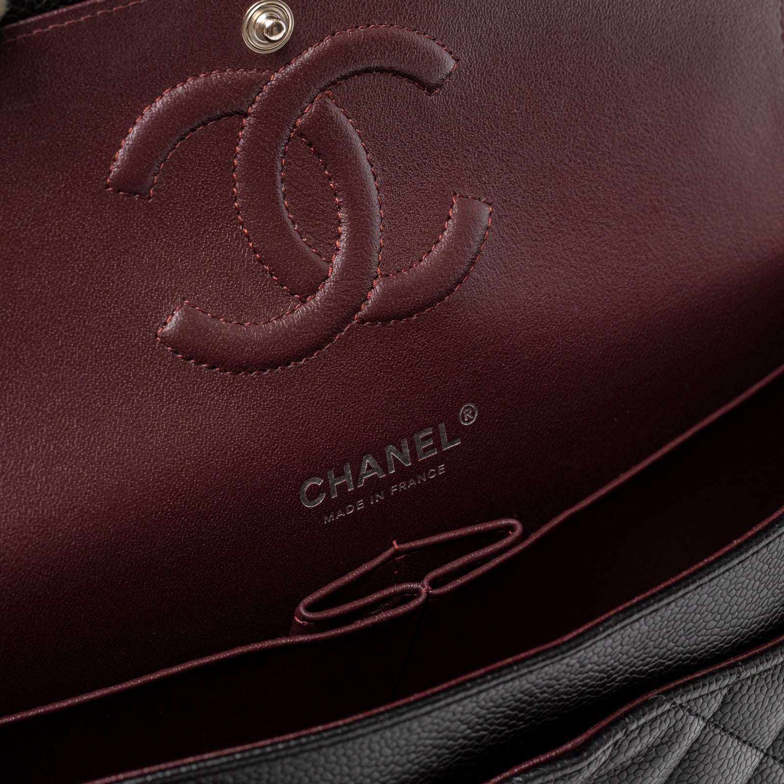 Chanel Medium Classic Flap Bag Black Caviar Palladium Hardware
