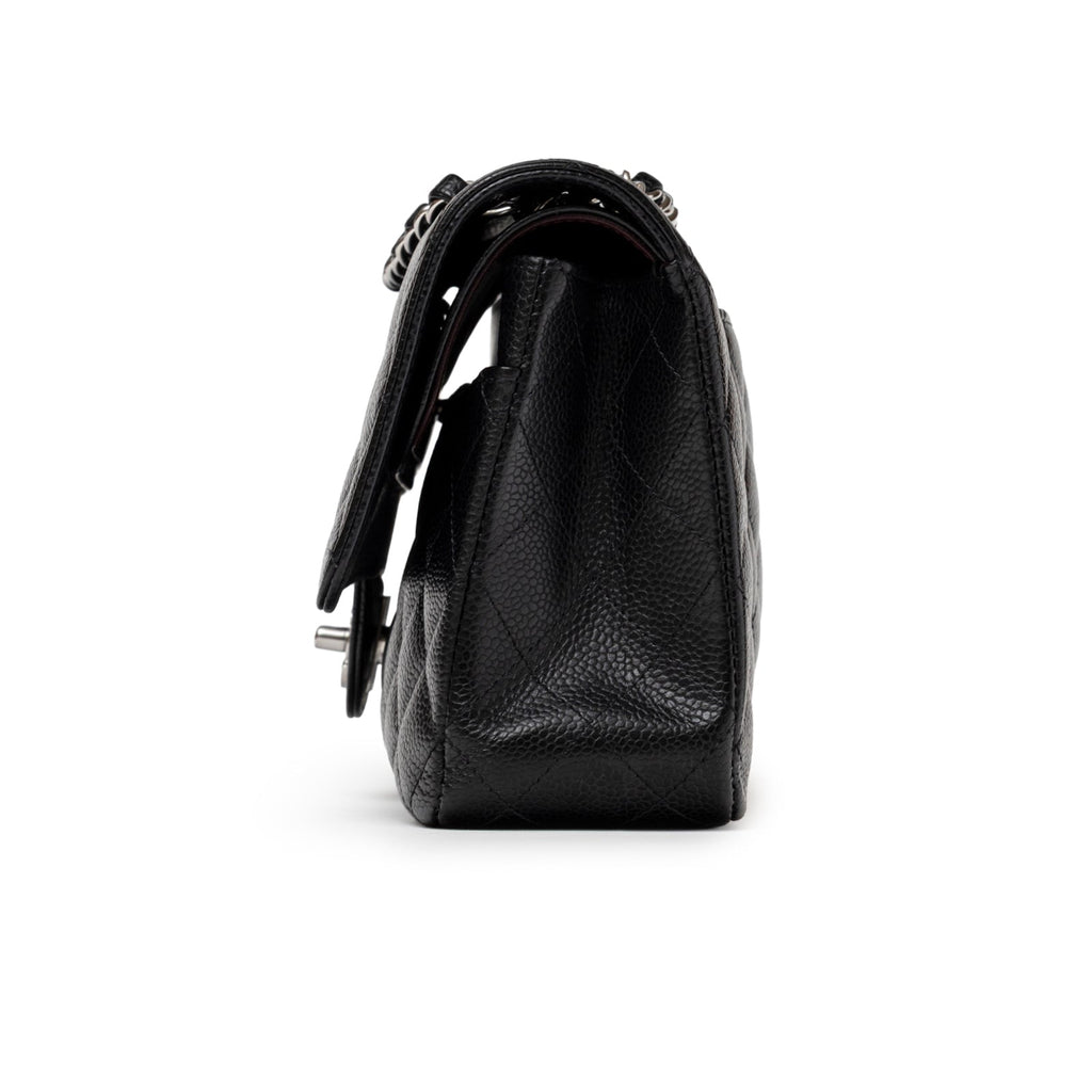 Chanel Medium Classic Flap Bag Black Caviar Palladium Hardware