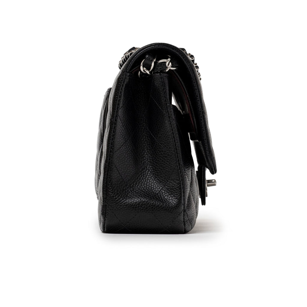 Chanel Medium Classic Flap Bag Black Caviar Palladium Hardware