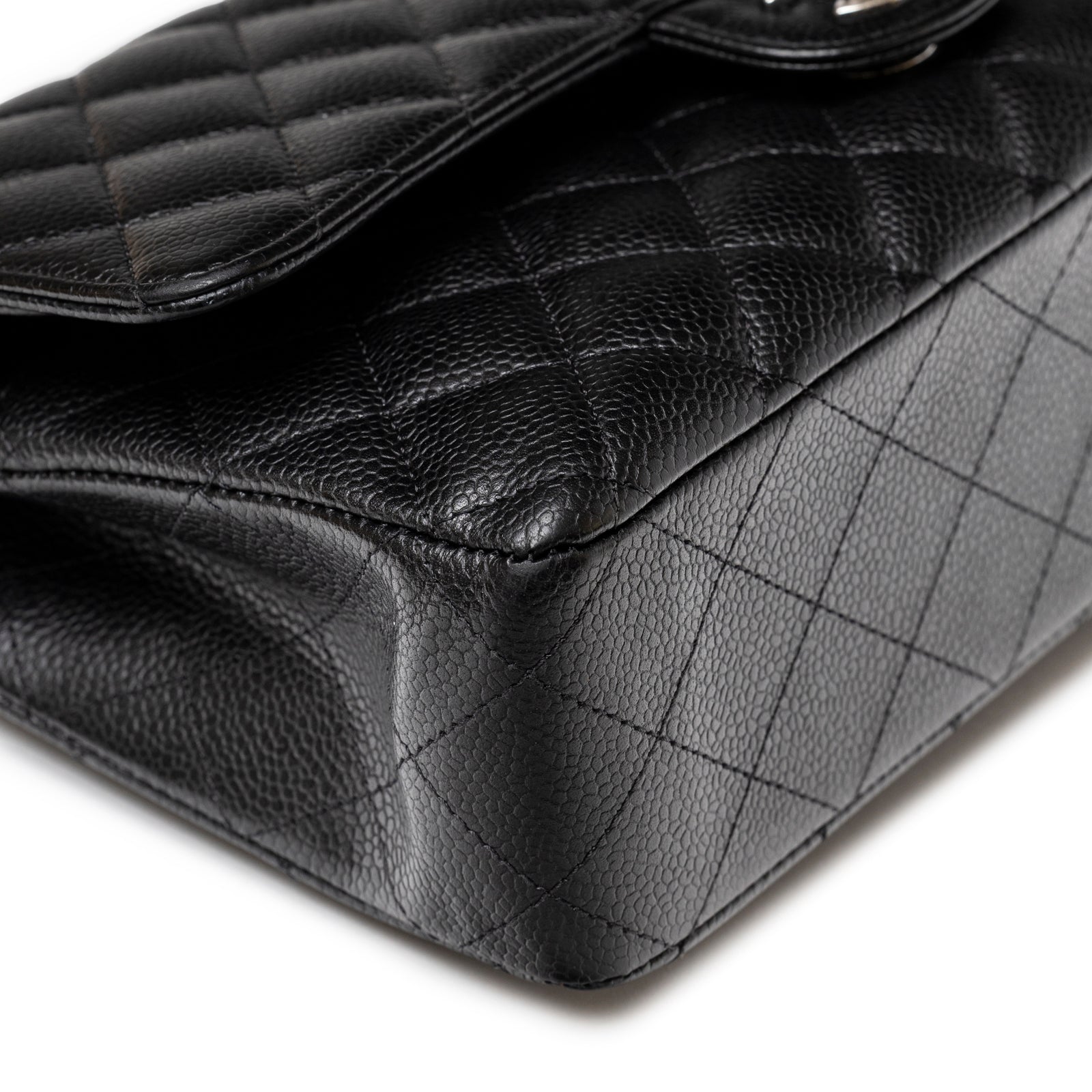 Chanel Medium Classic Flap Bag Black Caviar Palladium Hardware