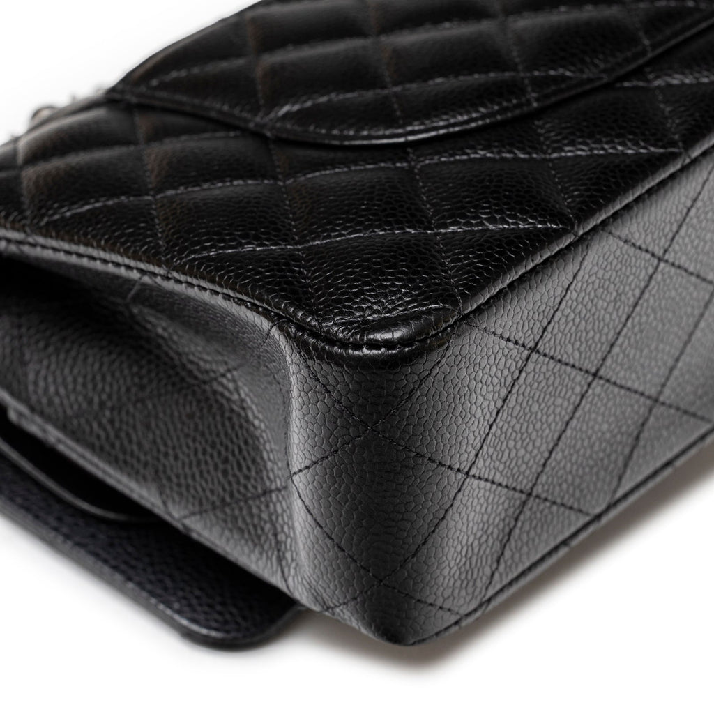 Chanel Medium Classic Flap Bag Black Caviar Palladium Hardware