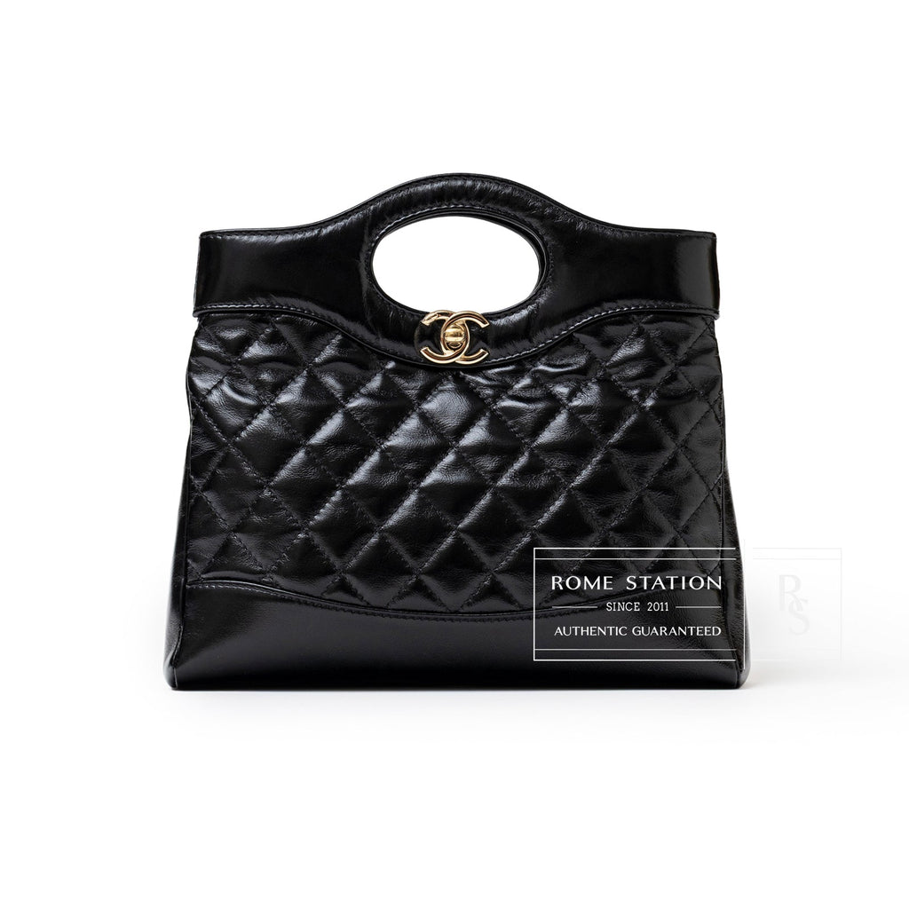 Chanel Mini 31 Shopping Tote Calfskin Black Gold Hardware